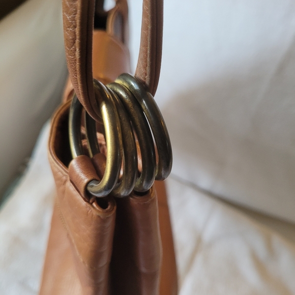 Vintage American Angel Tobacco Cognac Leather Hand/shoulder Bag - Picture 8 of 8